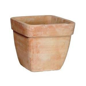 Pot carré - 29 x L 29 x H 25 cm - Terracotta - MOOREA
