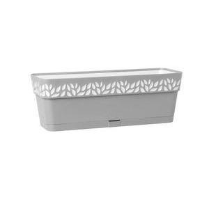 Jardinière Cloé en plastique -L 50 x H 13 x l 12 cm - Gris