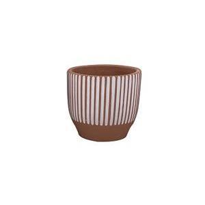 Pot en ciment - ø ø 11 x H 10 cm - Terracotta - MOOREA - Différentes tailles