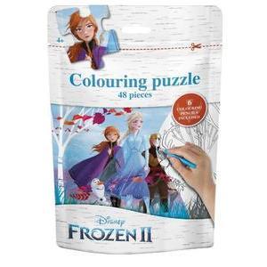 Puzzle à colorier La Reine des Neiges 2 + 6 crayons de couleurs