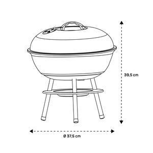 Barbecue portatif Ohio - ø 34 x H 37 cm - Noir - MOOREA