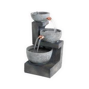 Fontaine 3 vasques en résine - 11 x 11 x H 21 cm - MOOREA