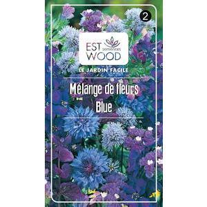 Semence végétale - 1 sachet 14 x 8 cm - Mélange de fleurs bleues