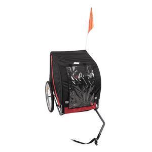 Remorque de vélo pour animaux - L 137 x H 94 x l 71 cm - Noir, rouge