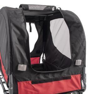 Remorque de vélo pour animaux - L 137 x H 94 x l 71 cm - Noir, rouge