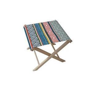 Tabouret pliant - 43 x L 43 x H 42 cm - Multicolore