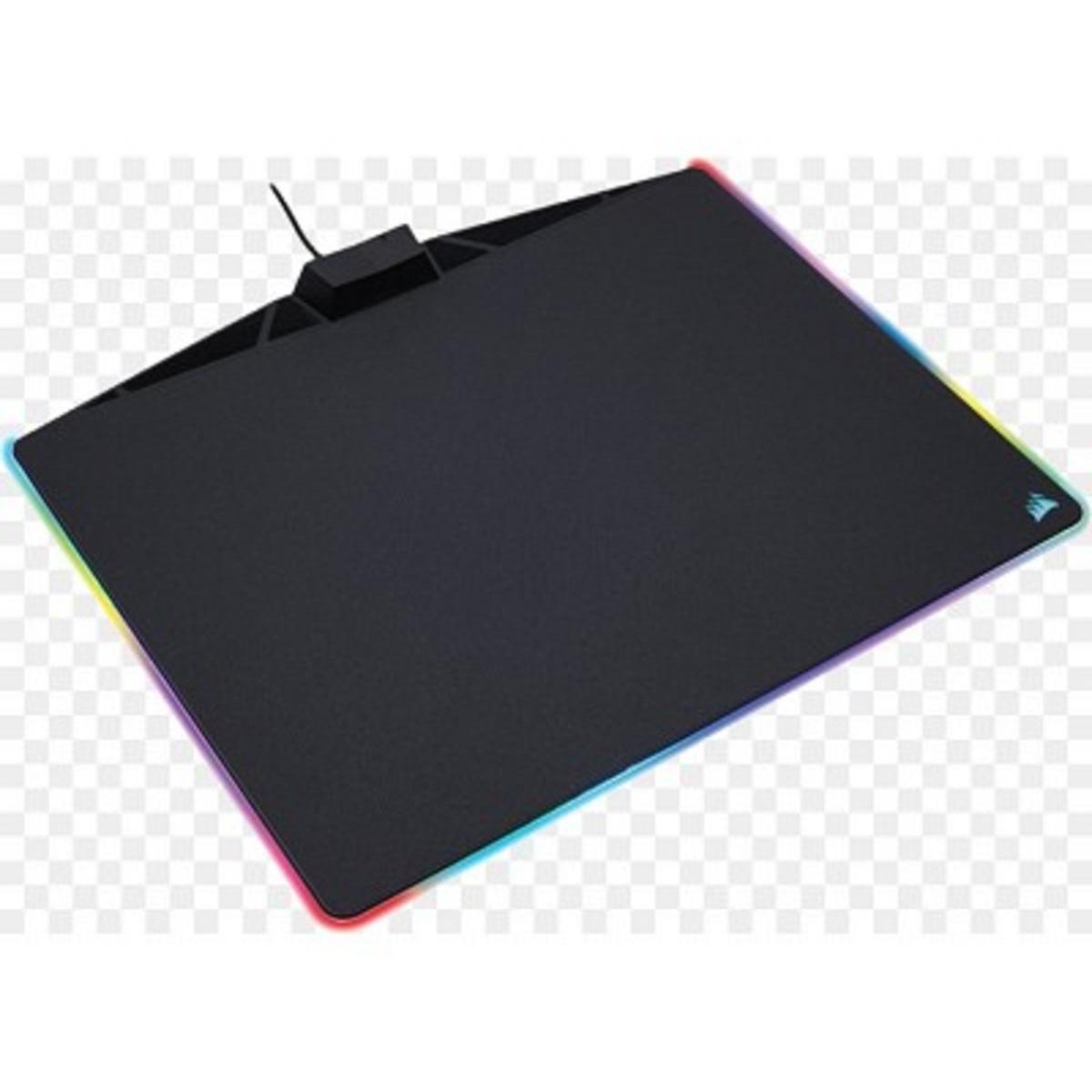 Tapis de souris gamer - L 36 x l 28 cm - Noir, multicolore