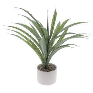 Aloe artificiel en pot - Ø 11.5 x H 46 cm - Blanc - K.KOON