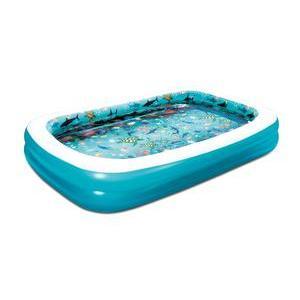 Piscine gonflable décor 3 D - L 262 x H 46 x l 175 cm - Bleu