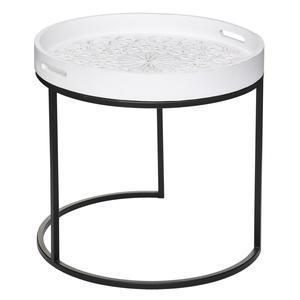 Table gigogne ronde Fanny - ø 53 x H 51 cm - Blanc - ATMOSPHERA