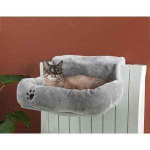 Lit de radiateur pour chat - 55 x H 26 x 40 cm - Gris