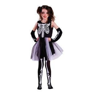 Costume enfant squelette fille 7-9 ans
