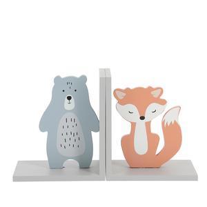 Serre-livres bois animaux - L 30 x H 17 x l 10 cm - Multicolore - Mini-K.KOON