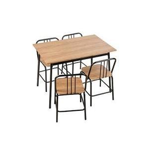 Ensemble table et 4 chaises - Table : 110 x H 75 x 70 cm - Chaise : 44 x H 74.5 x 44 cm -