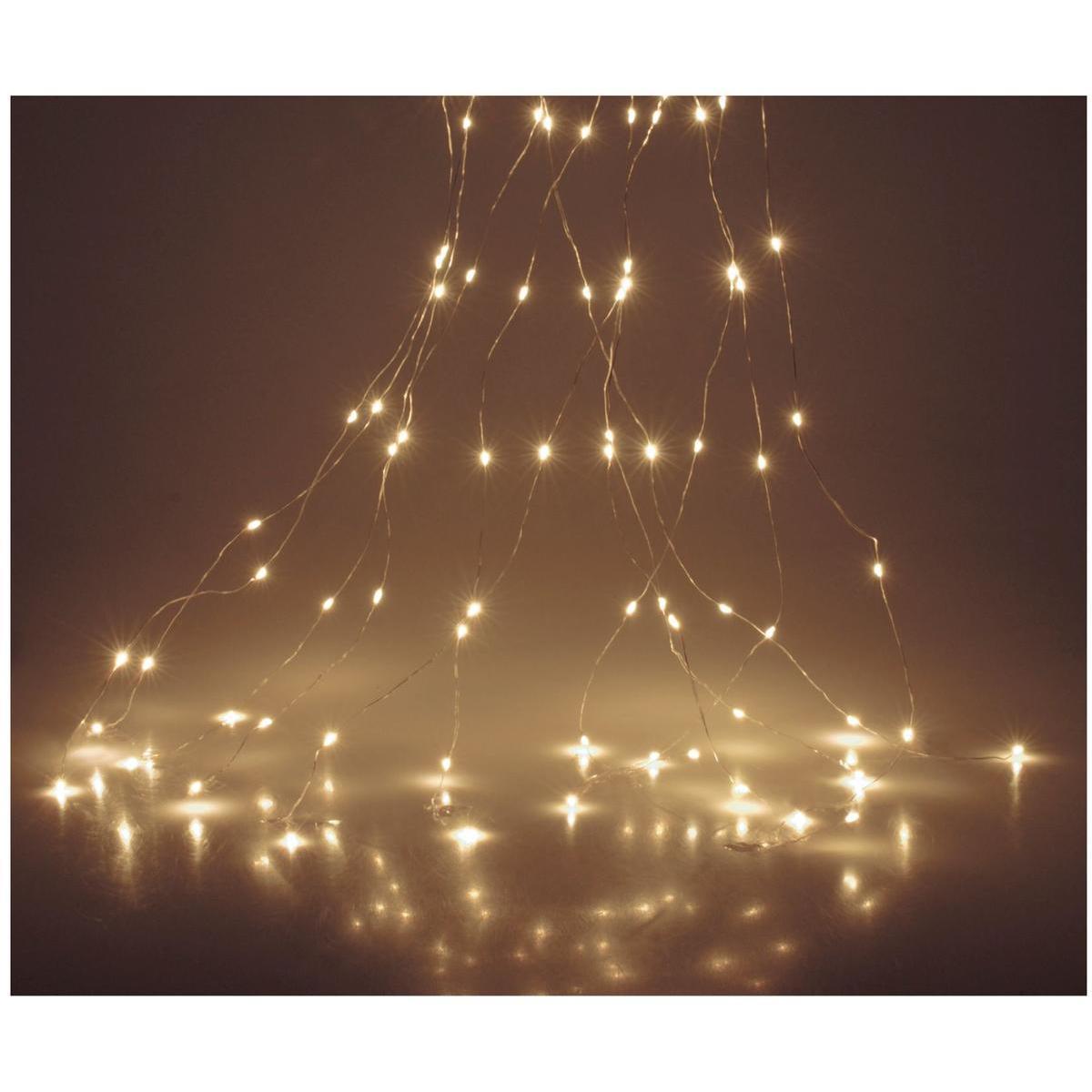 Guirlande cascade micro-LED - L 2 m - Blanc chaud - FAIRY STARS