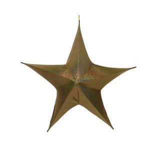Étoile en tissu - ø 135 x H 42 cm - Or