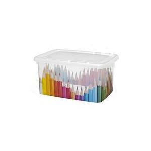 Boîte de rangement décor crayons - 4 L