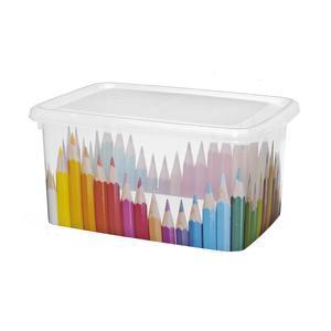Boîte de rangement décor crayons - 8 L