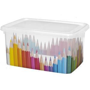 Boîte de rangement décor crayons- 26 L