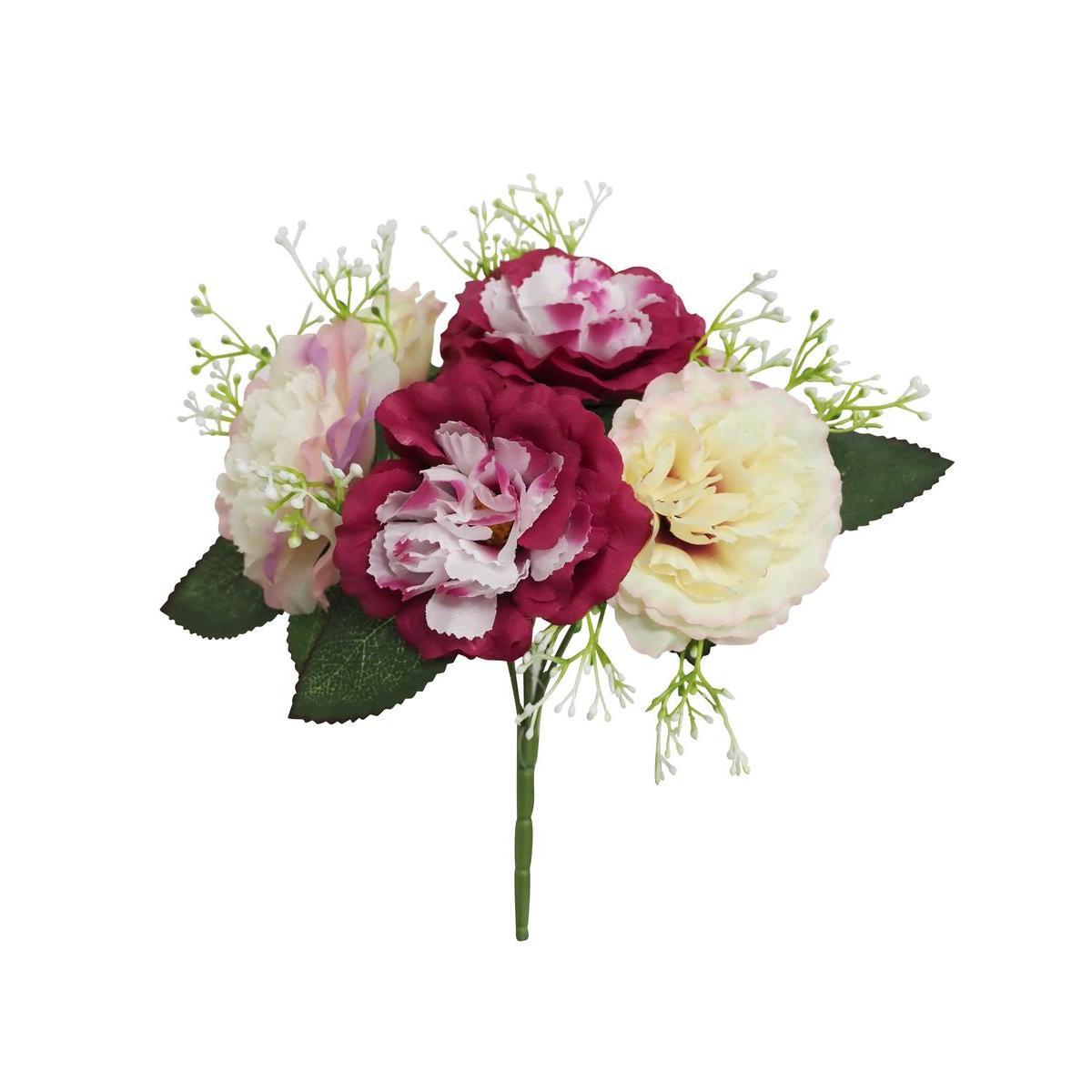Bouquet de 7 œillets artificiels - H 25 cm - Différents modèles