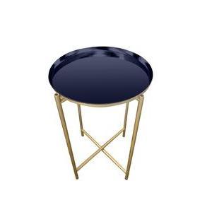 Table d'appoint - 40 x L 40 x H 48.5 cm - Bleu et or - K.KOON