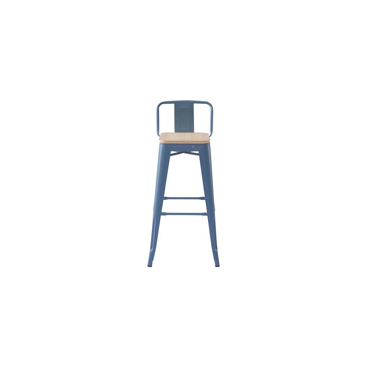 Tabouret de bar Esther - 42 x L 42 x H 86 cm - Bleu - K.KOON