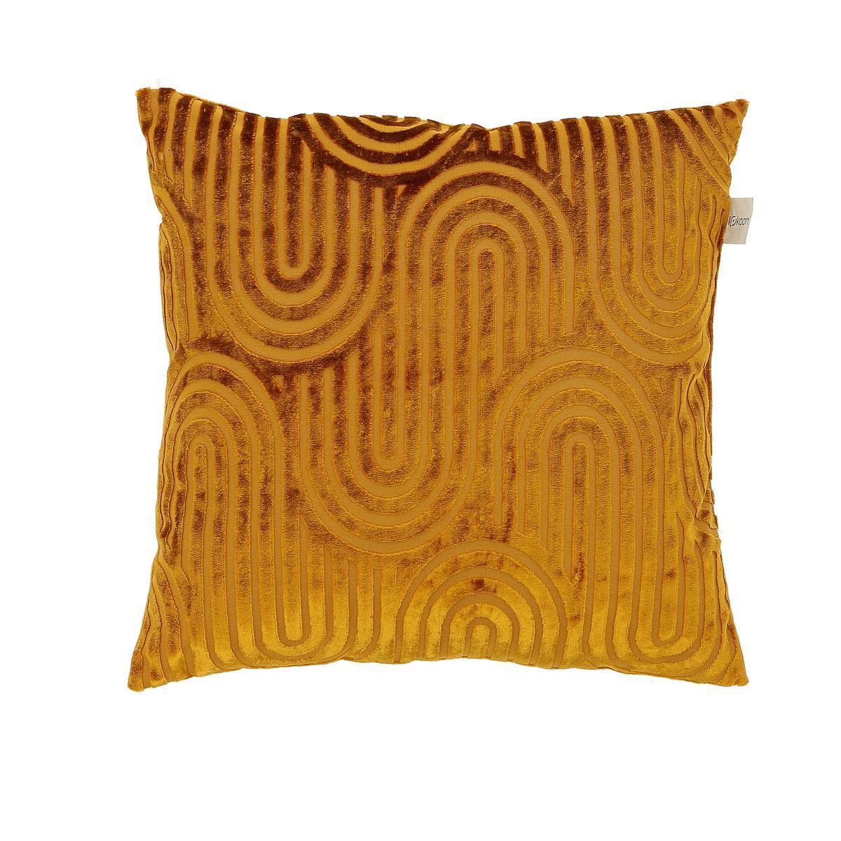 Coussin jacquard - 40 x 40 cm - Jaune - K.KOON