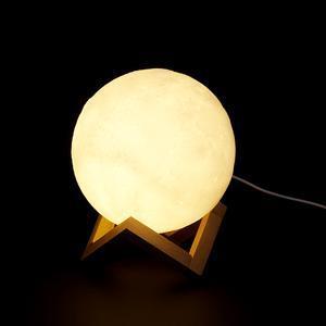 Lampe tactile lune 3D en céramique ronde - ø 15 cm