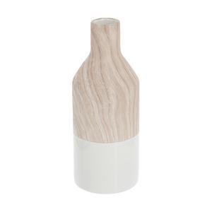 Vase en céramique et bois - ø 12 x H 21 cm - K.KOON