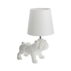 Lampe bulldog - 20 x L 20 x H 40 cm - Blanc - K.KOON