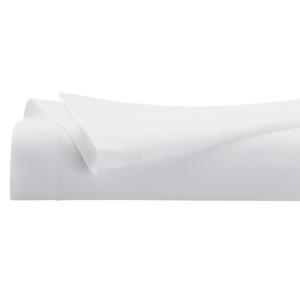 Drap plat en coton - L. 290 x l. 240 cm - Blanc - ATMOSPHERA