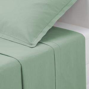 Drap plat en coton - L. 290 x l. 240 cm - Vert - ATMOSPHERA