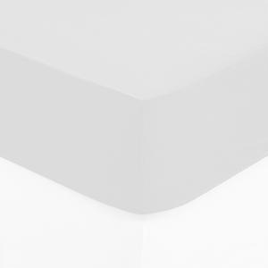 Drap housse en coton - L. 190 x l. 90 cm - Blanc marine - ATMOSPHERA