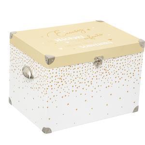 Coffre de rangement - L. 39 x P. 27,5 x H. 27,5 cm - Jaune - ATMOSPHERA