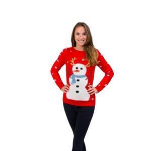 Pull bonhomme de neige - Rouge