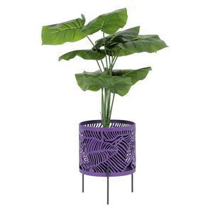 Porte-plante ajouré -  ø 18 x H 23 cm - Violet - MOOREA