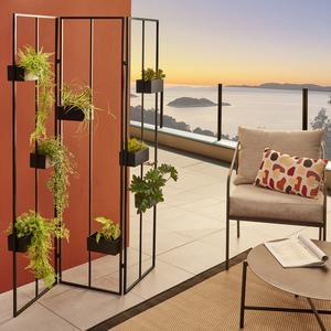 Paravent porte-plante - H 160 cm - Noir - MOOREA