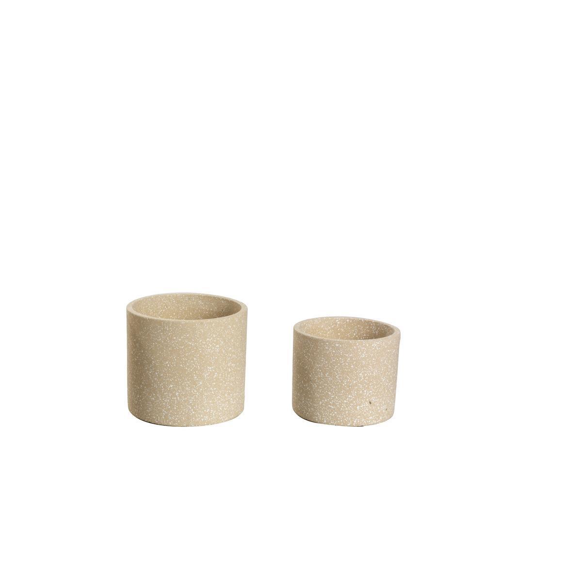 POT CIMENT TERRAZZO NUDE X2