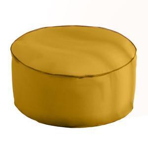 Pouf gonflable -  ø 53 x H 23 cm - Jaune - MOOREA