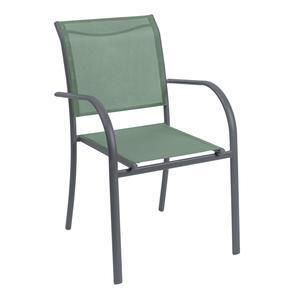 Fauteuil en acier Tom  -  L 67 x P 56 x H 86 cm - Verveine - MOOREA