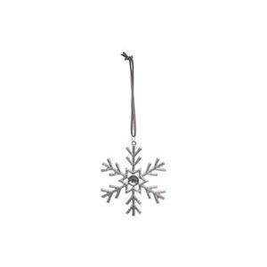 Suspension flocon strass - ø 8 cm - Argent