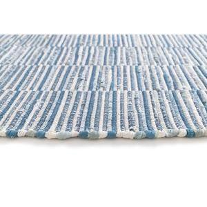 Tapis à franges - 100 x L 150 cm - Bleu - K.KOON