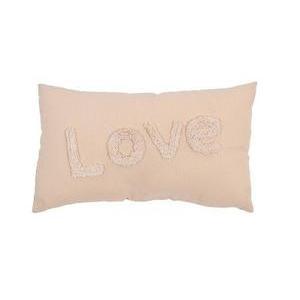 Coussin rectangulaire tufté Love - 30 x 50 cm - Beige - K.KOON