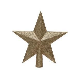 Cimier étoile pailletée - ø 19 cm - Caramel