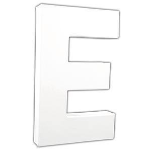 Lettre E - H 20.5 cm - Blanc