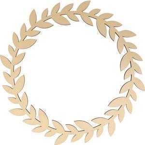 Couronne de feuilles - ø 35 cm - Beige