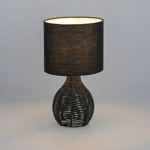 Lampe corde - ø 20 x H 35 cm - Noir - K.KOON