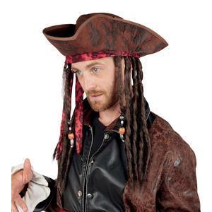 Chapeau de pirate avec dreadlocks