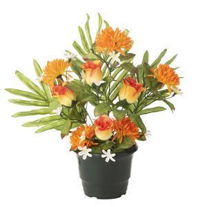 Pot de roses et chrysanthèmes - H 45 cm - Différents modèles