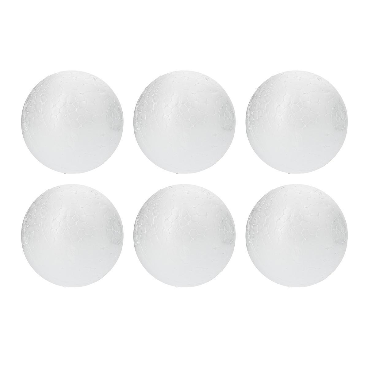 6 boules en polystyrène - ø 5 cm - Blanc